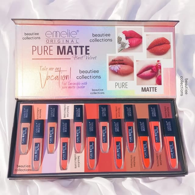 Emelie pure matte lip gloss trayb